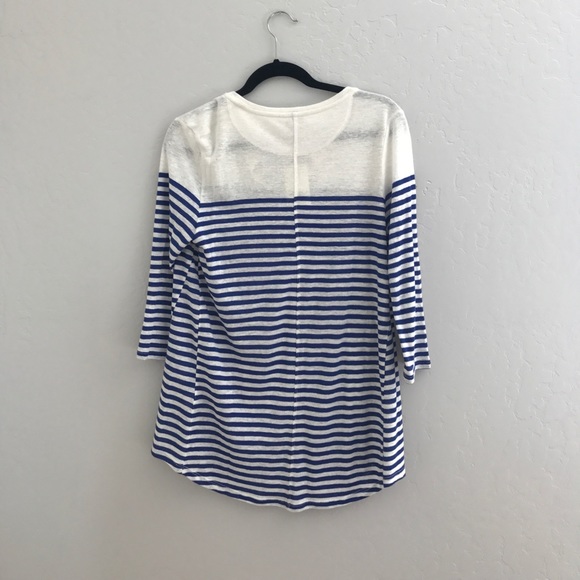 Lucky Brand Striped 3/4 Tee - Picture 2 of 2